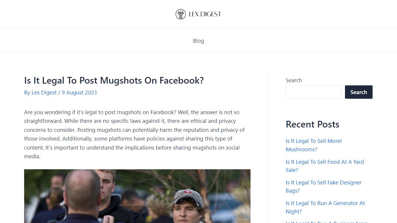 Is It Legal To Post Mugshots On Facebook? - Lex Digest