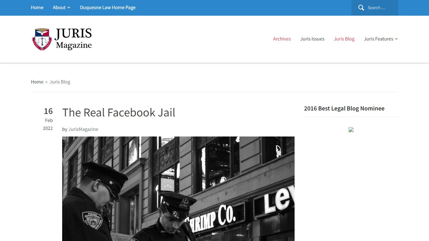 The Real Facebook Jail – Juris Magazine - Duquesne University